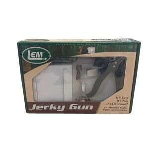 LEM Jerky Making Gun Set with Nozzles Holds 3/4 Ibs Open Box No Seasoning
